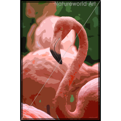 Flamingo Pose Art Poster